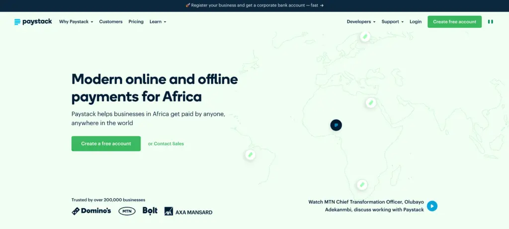 Paystack Homepage - Modern online and offline payments for Africa