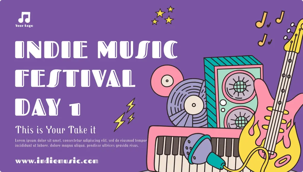 Indie music fest banner