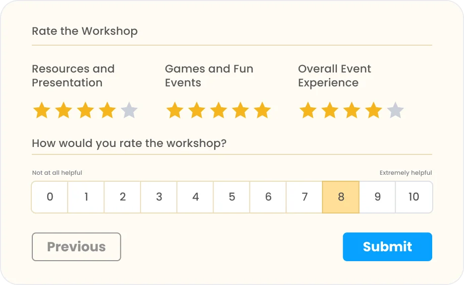 Fluent Forms quiz and survey for nonprofit industry.