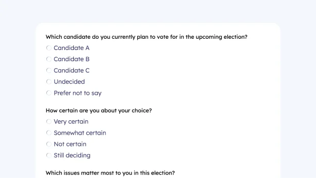 Straw poll form for election, teams, events and many more with WordPress forms
