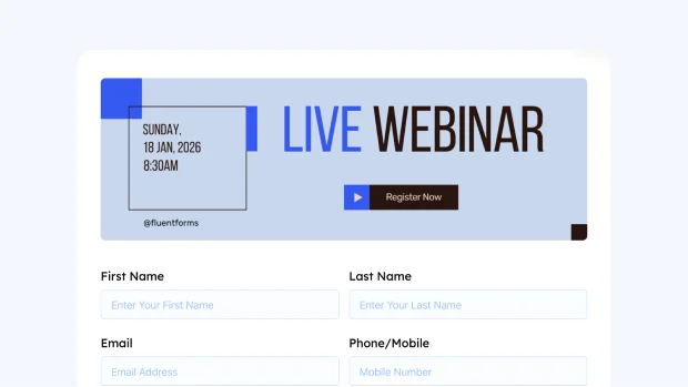 Webinar Registration Form template for free