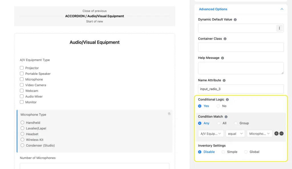 applying conditional logic in Fluent Forms