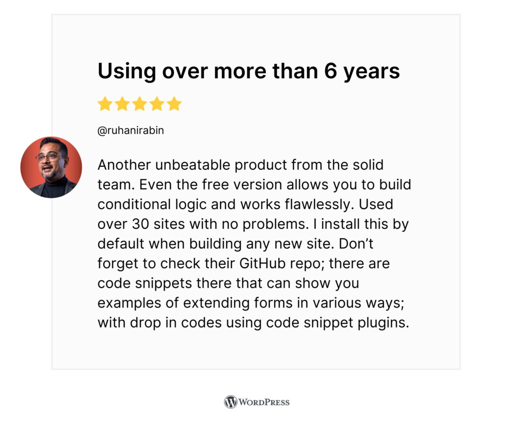 Fluent Forms user review