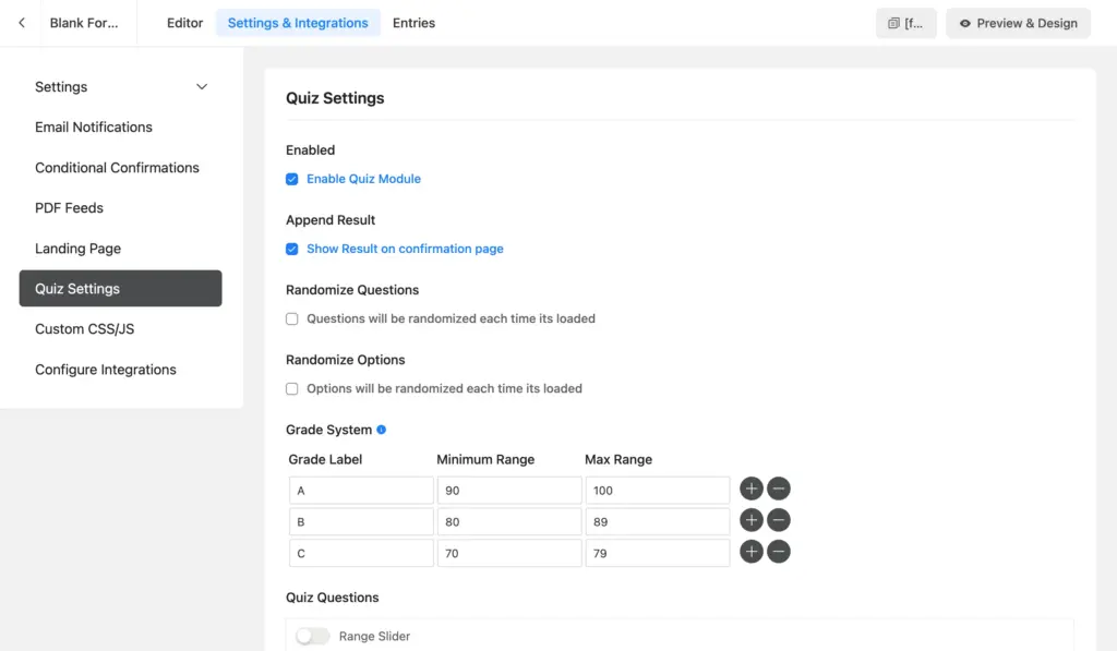 How to create a quiz in WordPress using Fluent Forms