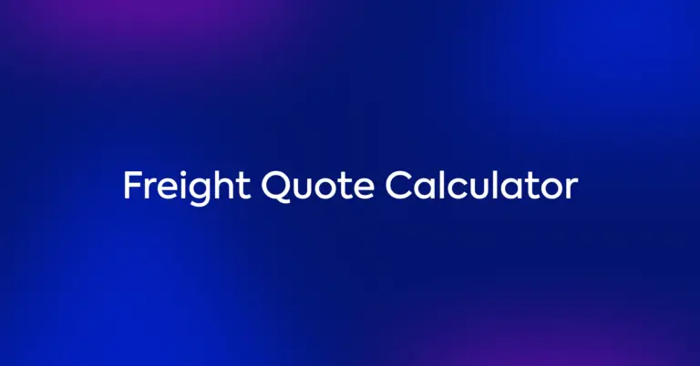 Freight Quote Calculator Feature Image