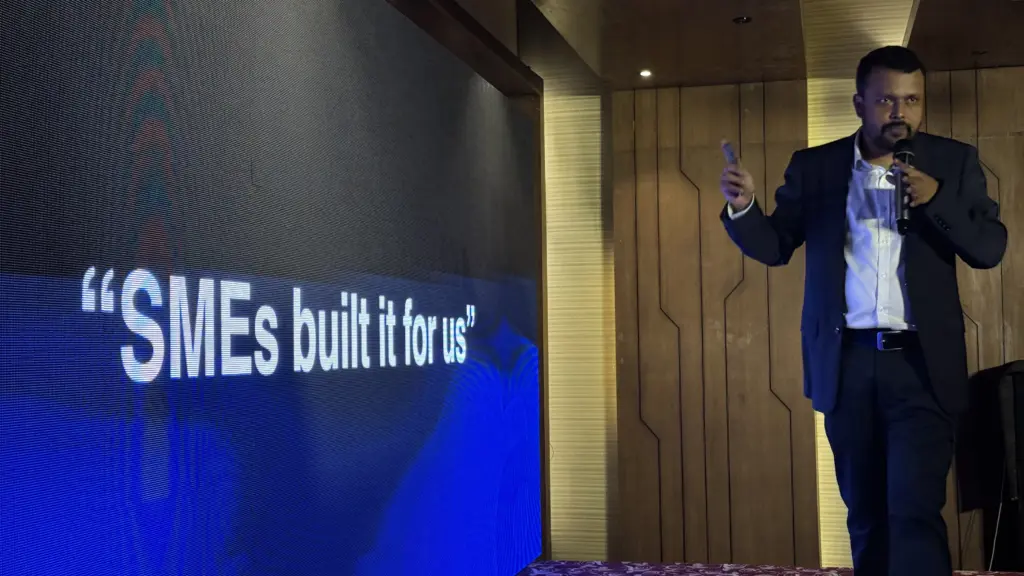 WPManageNinja CEO Shahjahan Jewel presenting the main session at AuthLab Connect 2025