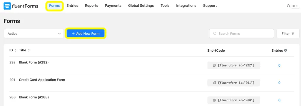 Create medical intake forms on WordPress using Fluent Forms.