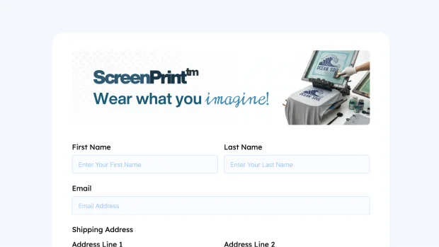 Screen printing order form feature image