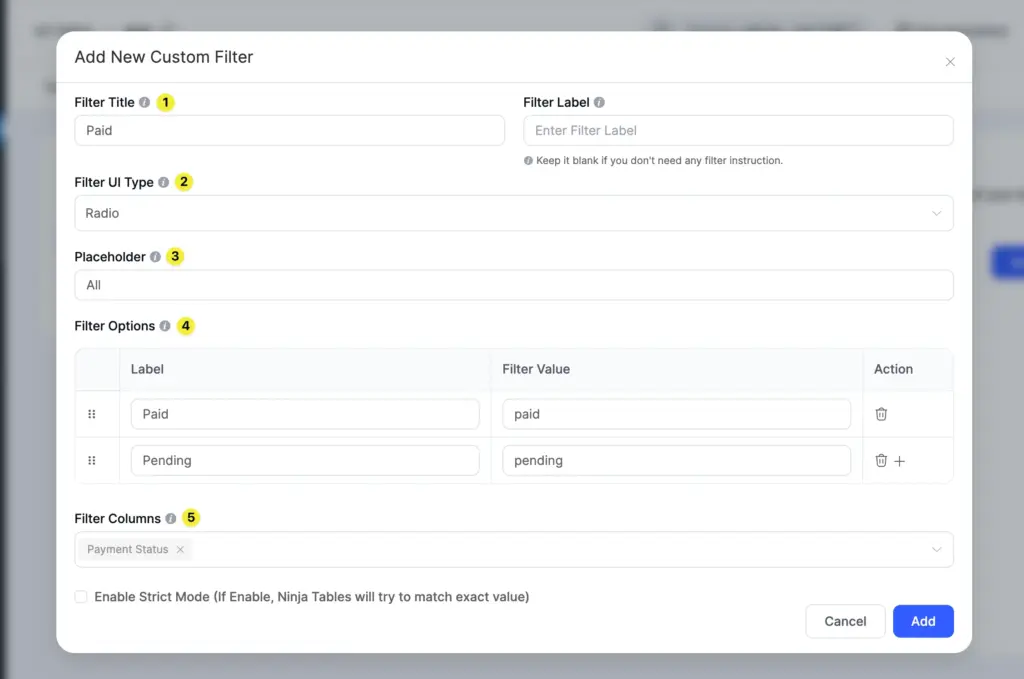 Creating custom filters