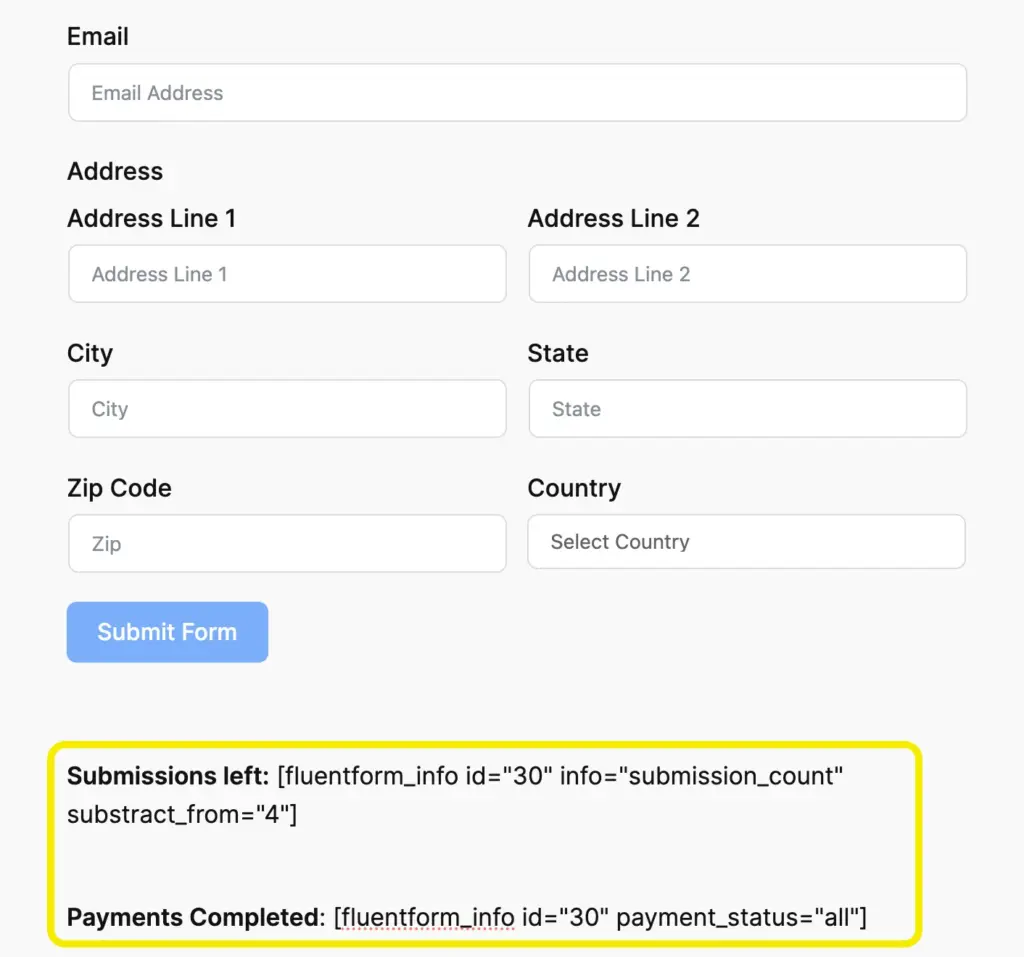 Show completed payments using Fluent Forms
