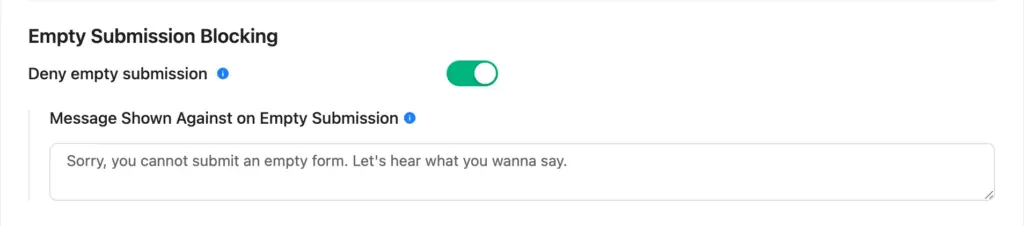empty submission blocking
