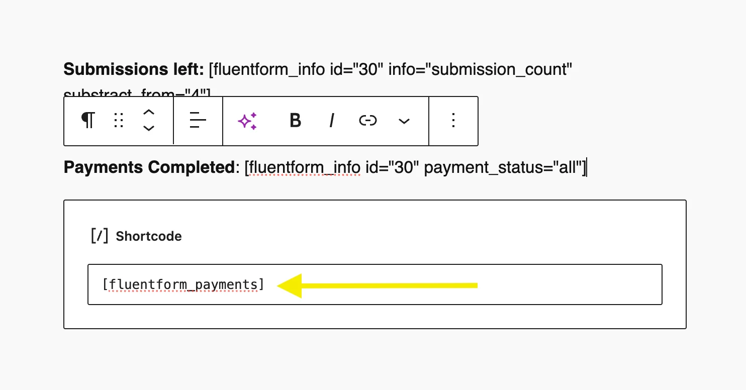 Add the shortcode 