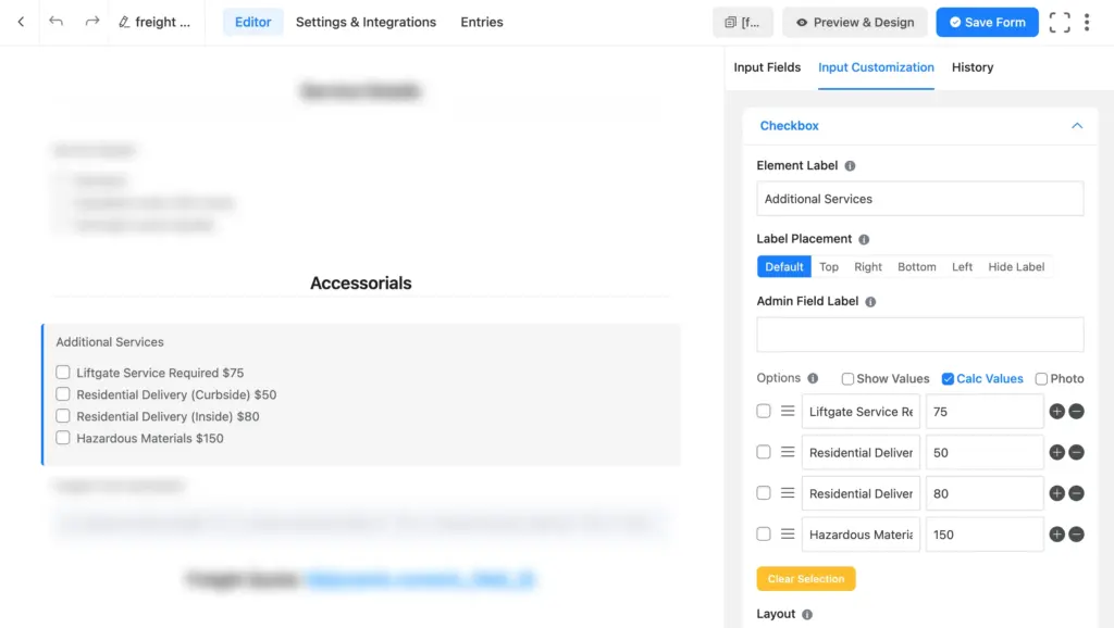 add calc values to radio and checkbox fields to calculate them