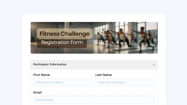 Fitness Challenge Registration Form feature image