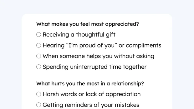 Love Language Quiz Form