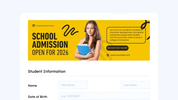 School Registration Form Thumbnail