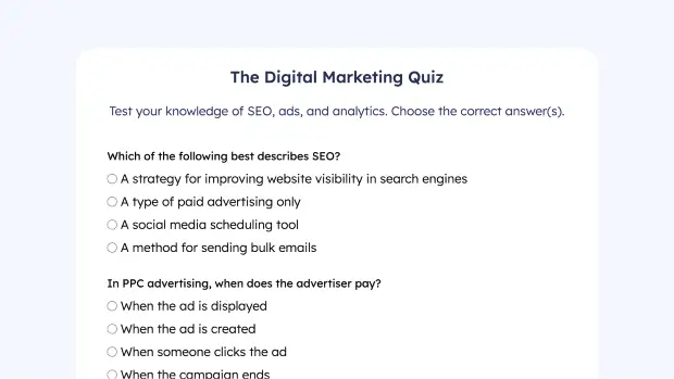 The Digital Marketing Quiz thumb 30934