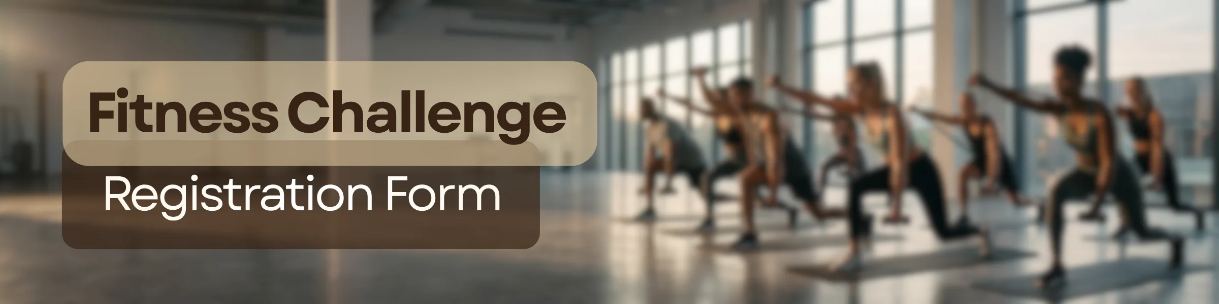 fitness challenge registration form cover image