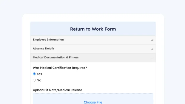 return to work form feature image