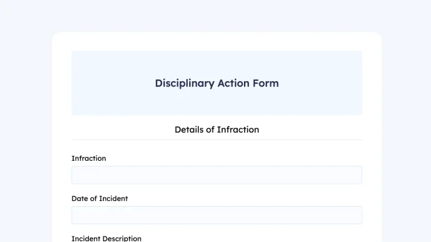 Disciplinary Action Form thumb