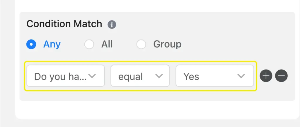 Conditional logic for image upload fields