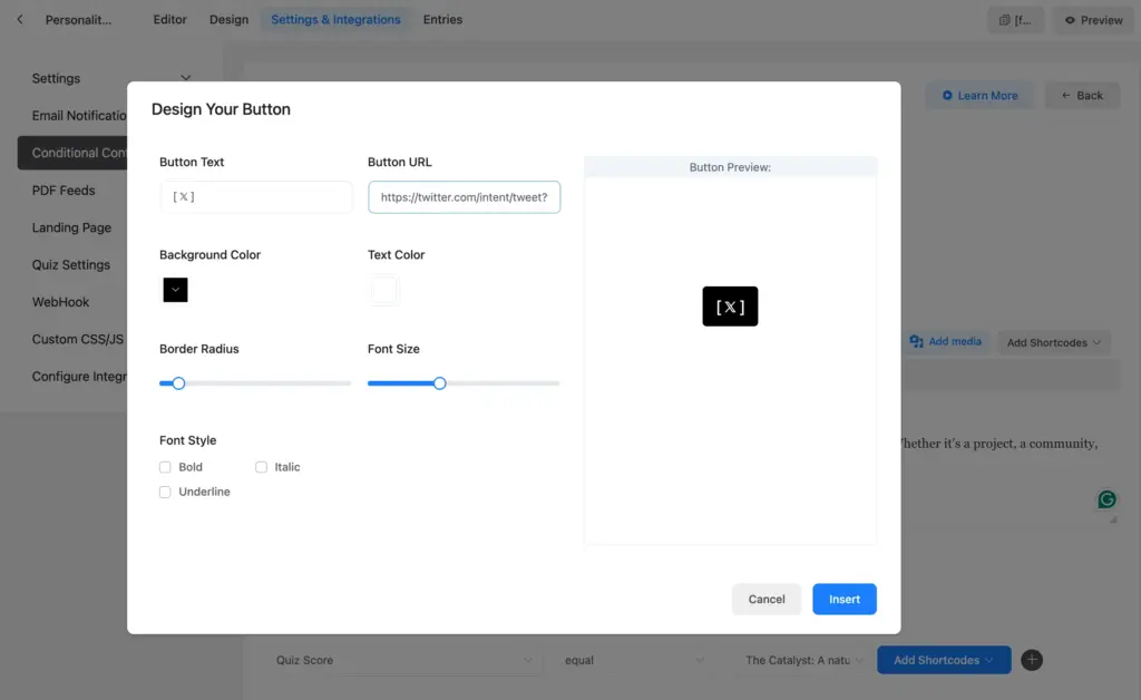 Add Social Share buttons to Your Quiz Results