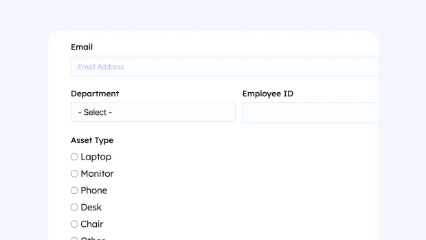 Asset request form for WordPress