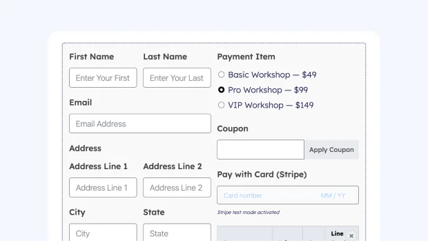 Checkout Form Thumbnail
