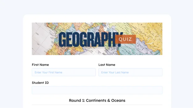 Geography Quiz Form thumb