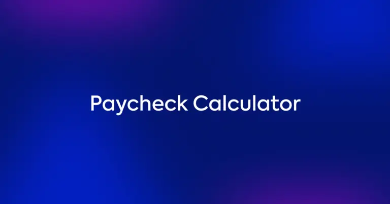 Paycheck Calculator Form Thumbnail