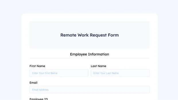 Remote Work Request Form thumb