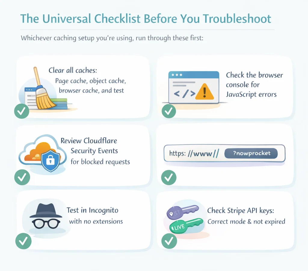 Universal Checklist Before You Troubleshoot