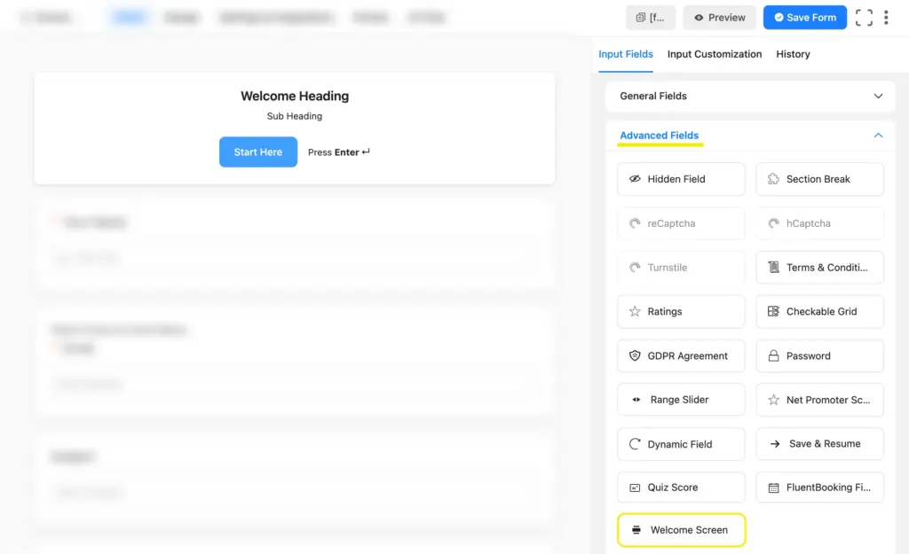 add a welcome screen to your product recommendation quiz