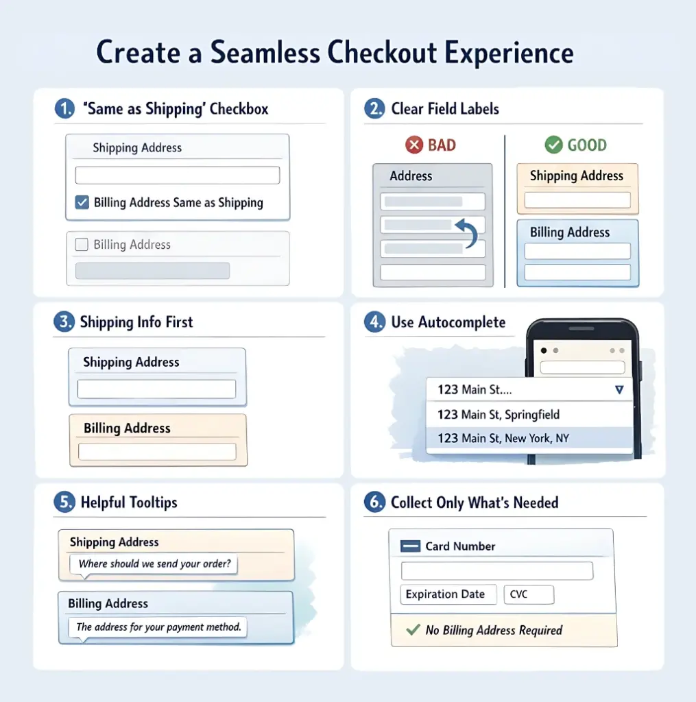 address field optimization tips for smooth checkout
