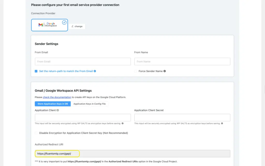 configure your email servive provider