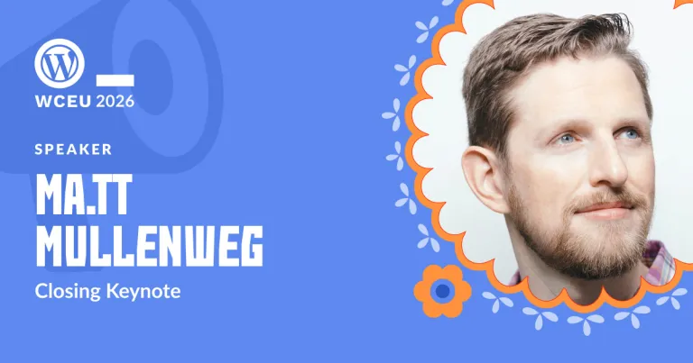 Matt Mullenweg is the closing keynote speaker