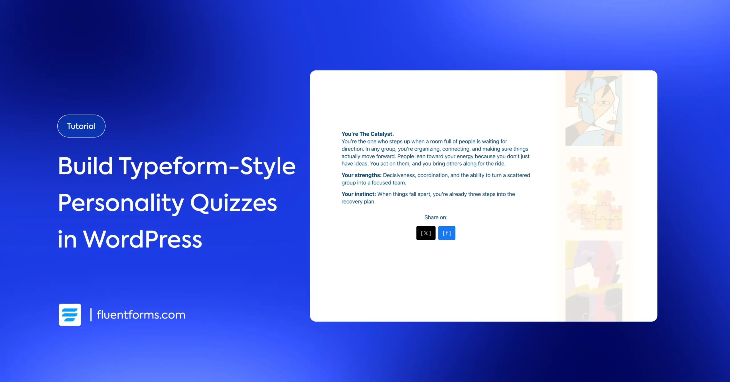 percentage quiz result display feature image
