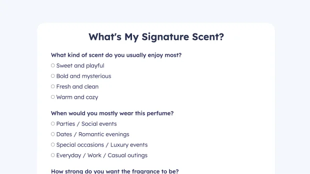 product recommendation quiz form thumb