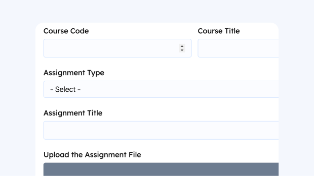Assignment Submission Form Template for WordPress