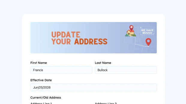 Change of Address Form thumb