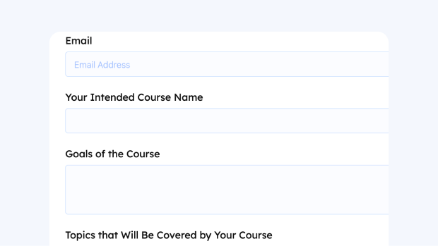 Course Proposal Form template for WordPress
