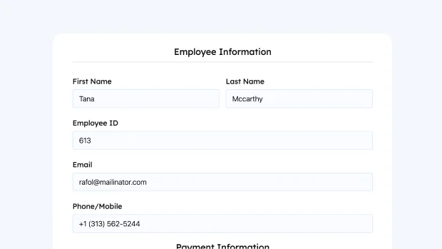 Direct Deposit Form thumb