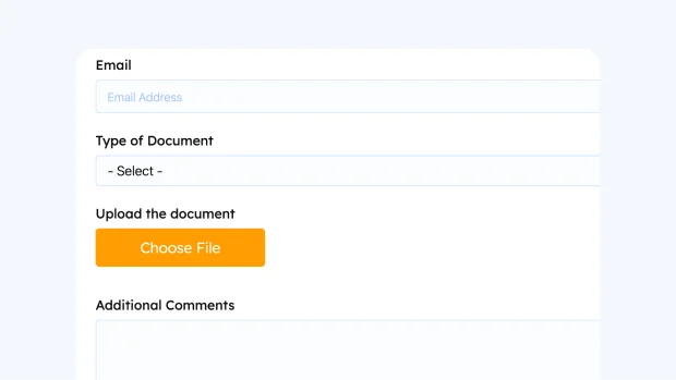 Document Verification Form template for WordPress