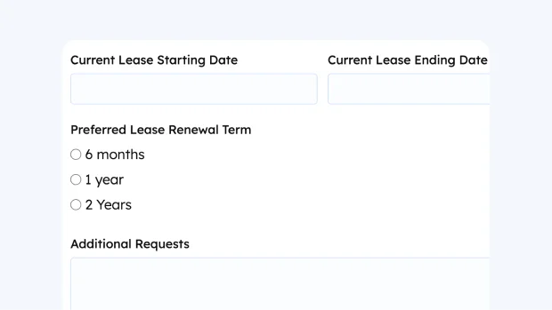Lease Renewal Form WordPress
