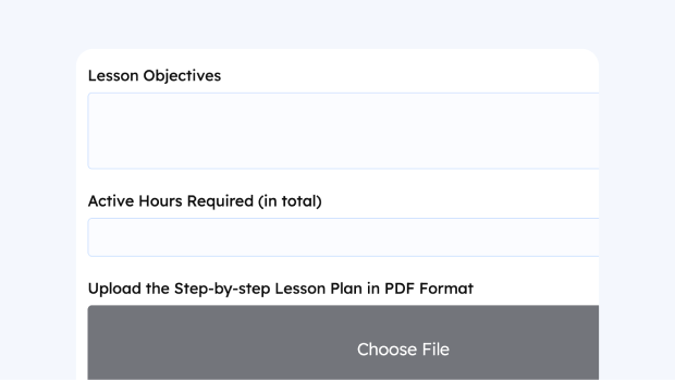 Lesson Plan Form template for WordPress