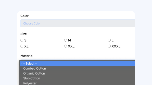 Product Configuration Form Template for WordPress
