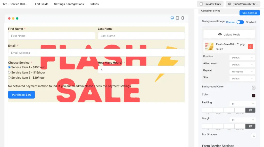 Use Fluent Forms advanced form styler to bring brand-specific design.