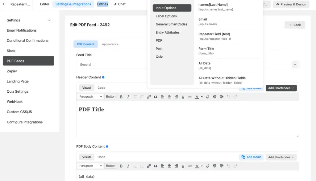 Use Fluent Forms PDF generator to get the pdf versions offline.
