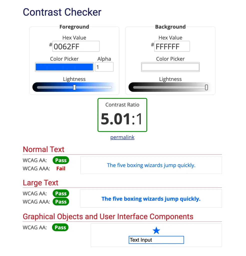 check your form’s color contrast