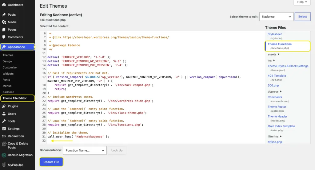 enter hook code in your child theme’s functions.php file